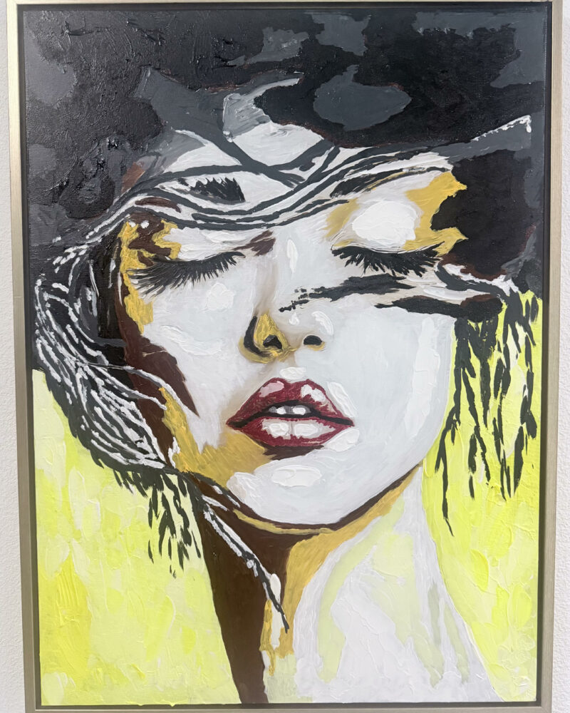EL SILENCIO BAJO LA LUZ, Acrílico sobre lienzo, 58 × 78 cm