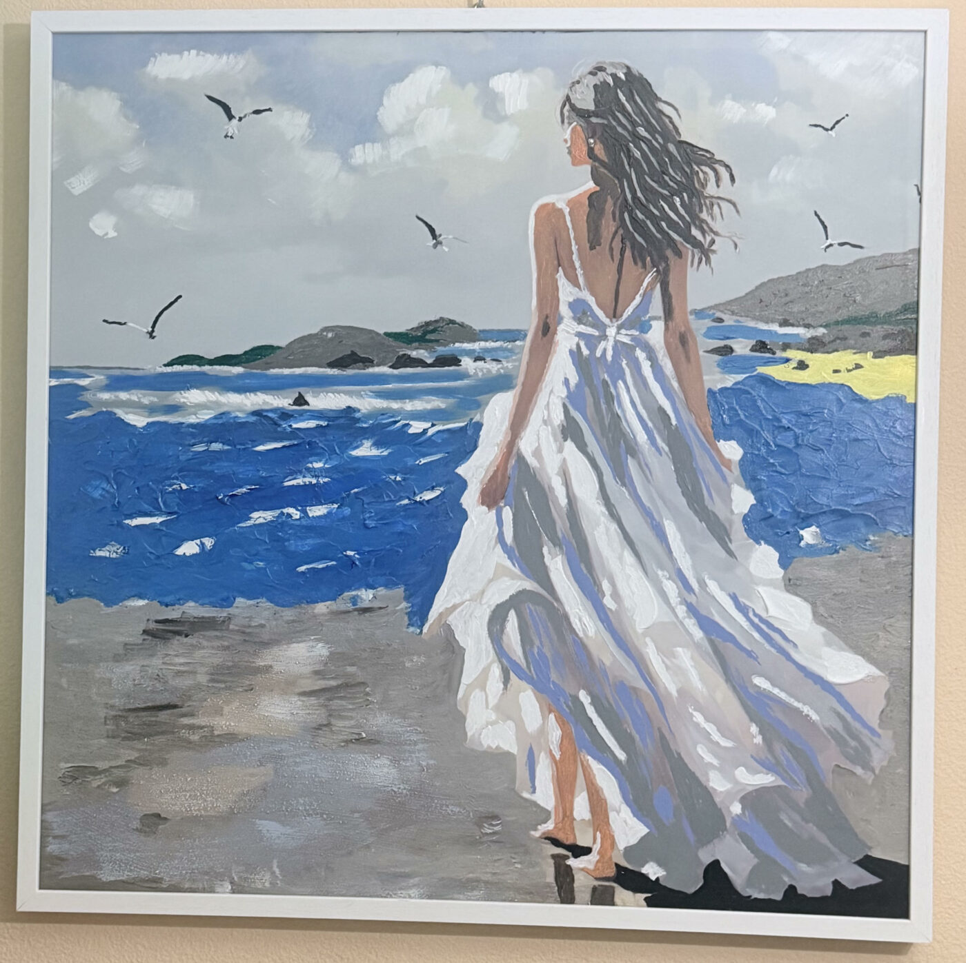 EL VIENTO SOBRE MI NOMBRE, Acrílico sobre lienzo, 83 × 83 cm
