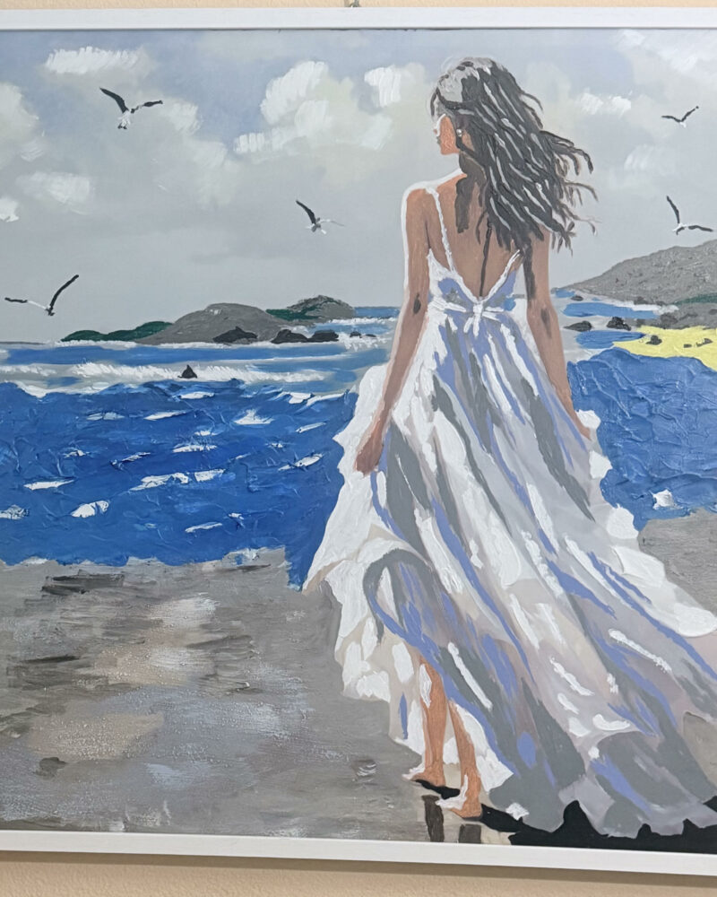 EL VIENTO SOBRE MI NOMBRE, Acrílico sobre lienzo, 83 × 83 cm