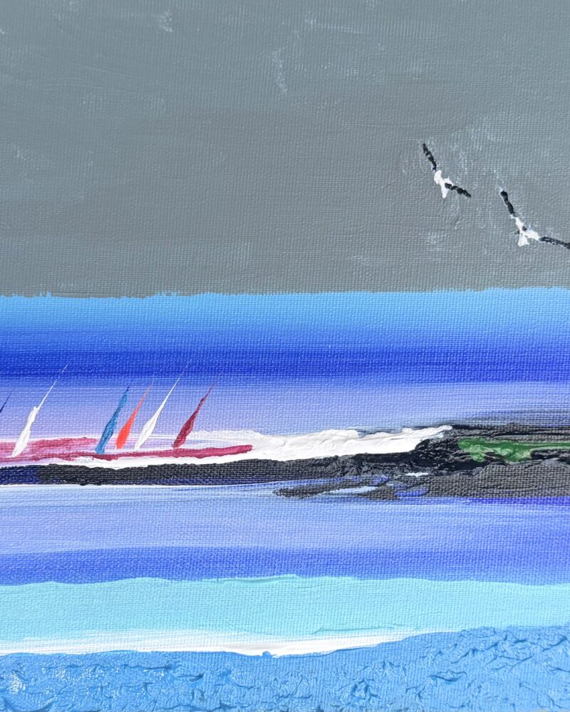 LA ORILLA DE LOS REGRESOS, Acrílico sobre lienzo, 50 × 25 cm