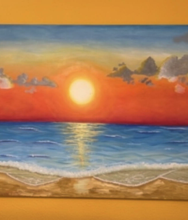ATARDECER – SUNSET (óleo) (DONADO AL SERVICIO DE CARDIOVASCULAR HOSPITAL COSTA DEL SOL-MARBELLA), Óleo sobre lino, 120 × 100 cm