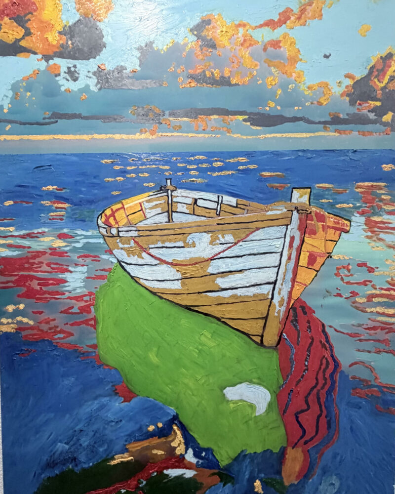 DONDE EL MAR GUARDA LOS SUEÑOS, Acrílico sobre lienzo, 68 × 99 cm