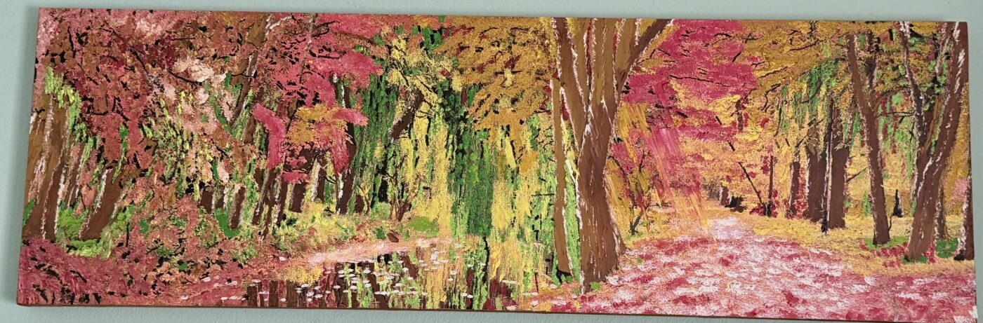 EL SENDERO DE OTOÑO (Óleo), Óleo sobre lienzo, 120 × 75 cm