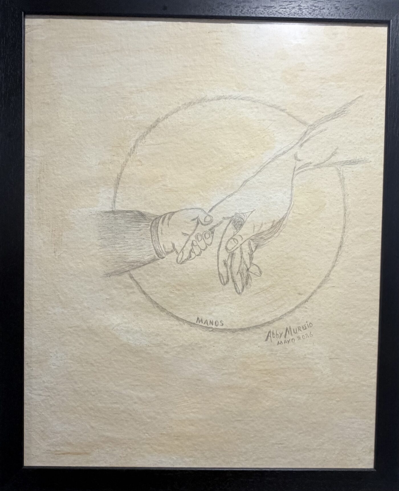 MANOS (TECNICA LAPIZ PUNTA DE PLATA) inspiracion renacentista, Dibujo con Punta de Plata, 45 × 55 cm