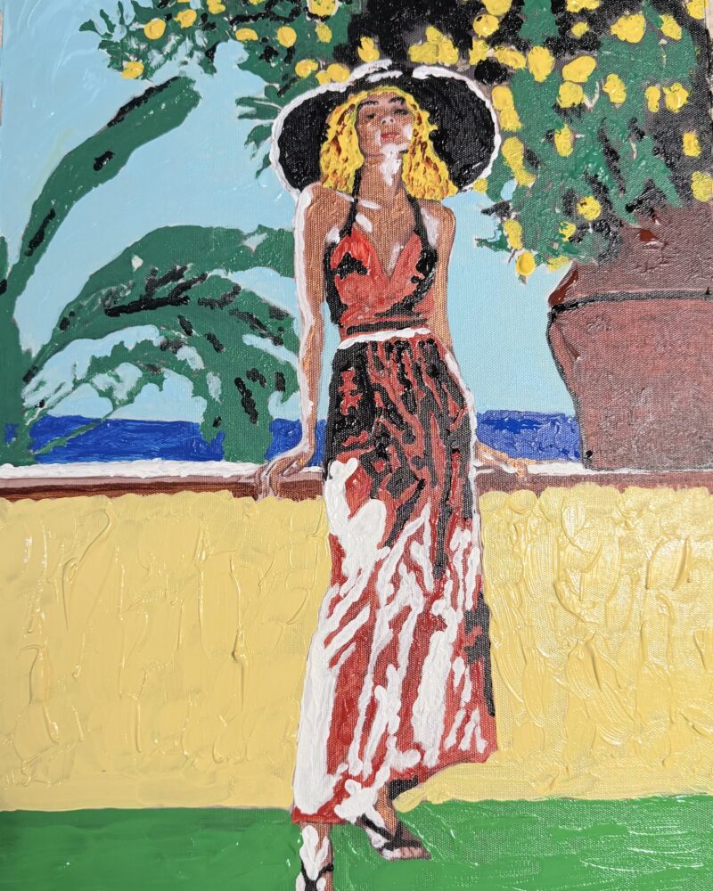 LA HORA DORADA, Técnica mixta, 25 × 30 cm