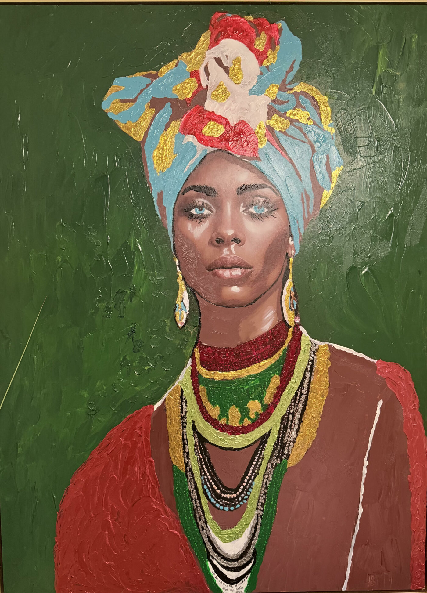 LA GUARDIANA DE SUS RAíCES, Acrílico sobre lienzo, 73 × 98 cm