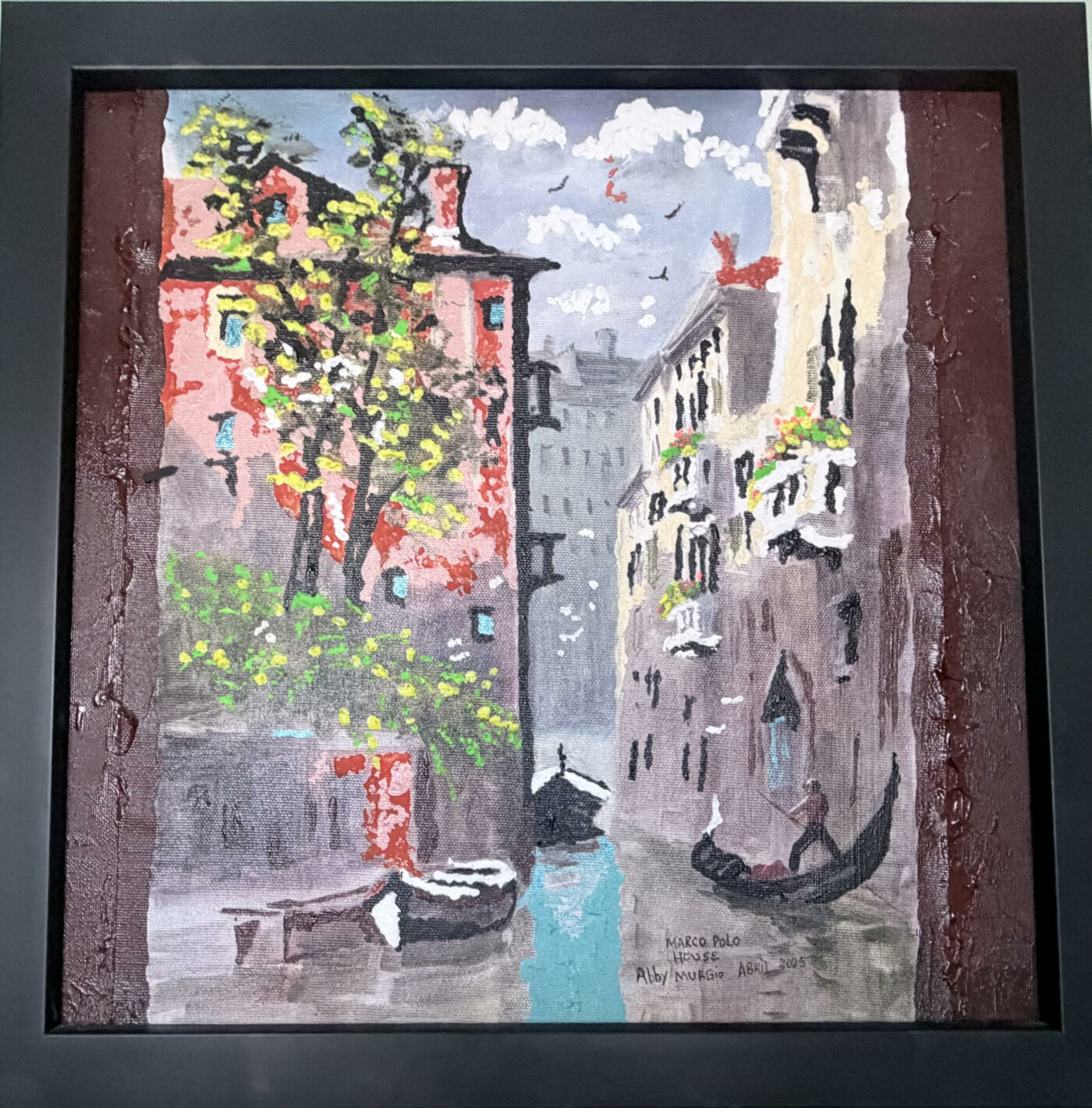 MARCO POLO HOUSE – VENEZIA, Acrílico sobre lienzo, 45 × 45 cm