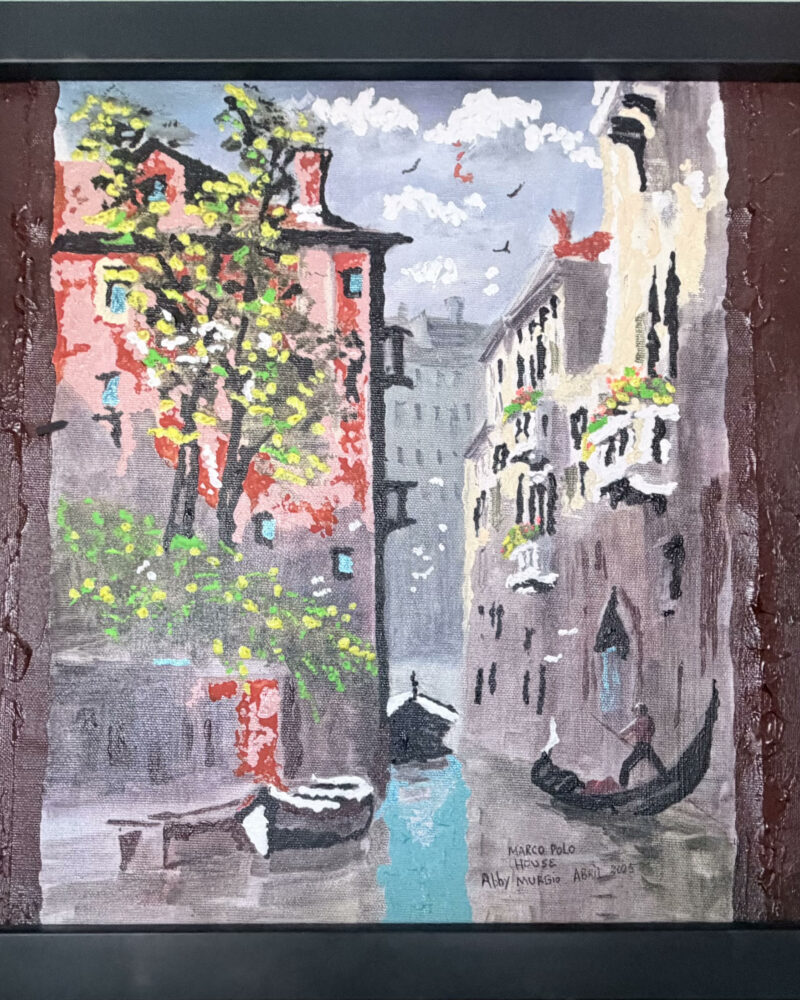 MARCO POLO HOUSE – VENEZIA, Acrílico sobre lienzo, 45 × 45 cm
