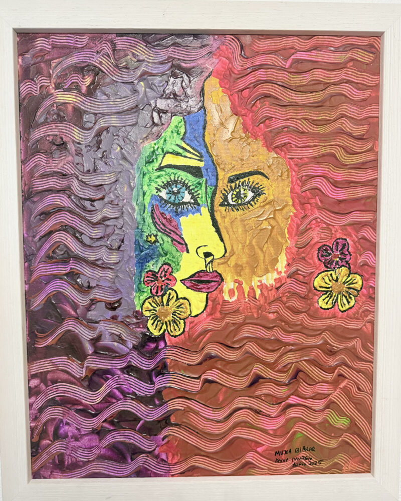 MUJER BIPOLAR, Acrílico sobre lienzo, 45 × 55 cm