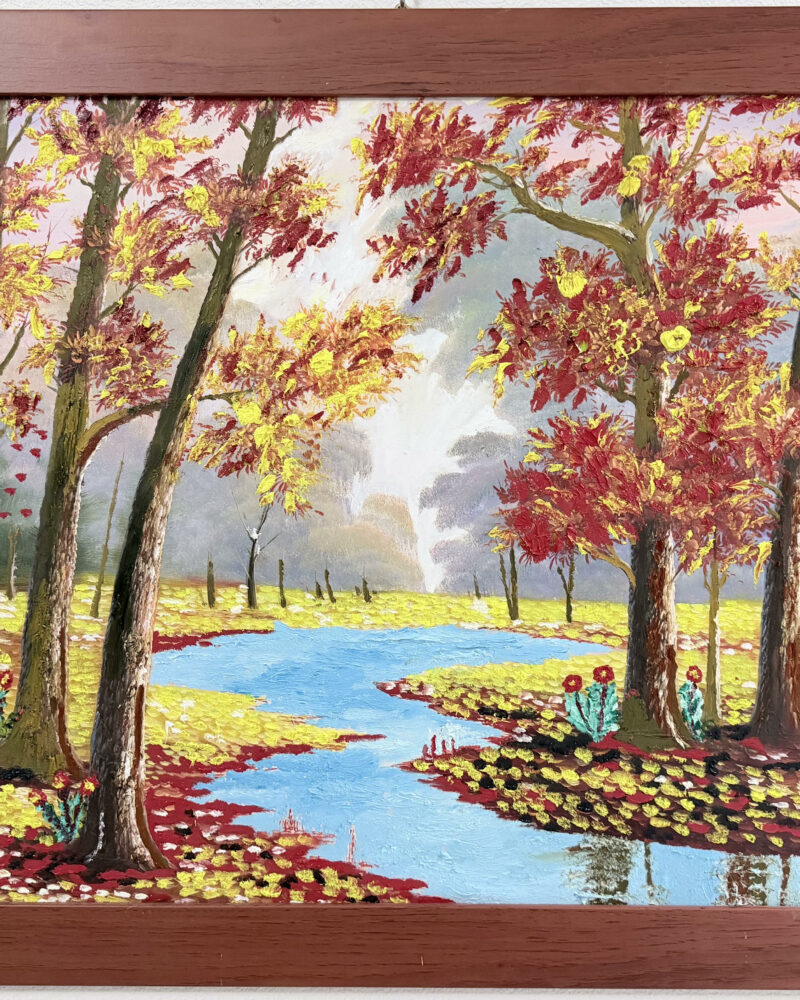 EL RIO QUE GUARDA EL OTOÑO, Óleo sobre lienzo, 100 × 70 cm