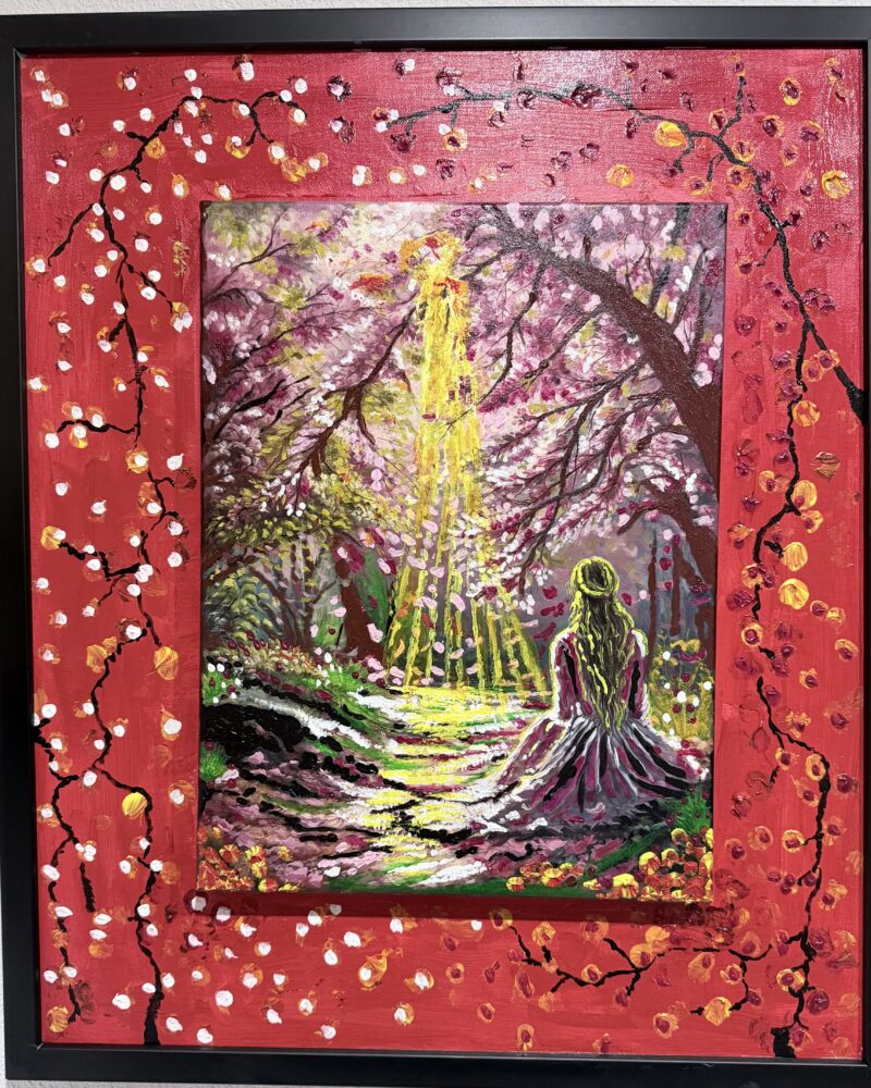 DONDE LA LUZ PRONUNCIA SU NOMBRE, Óleo sobre lienzo, 53 × 63 cm