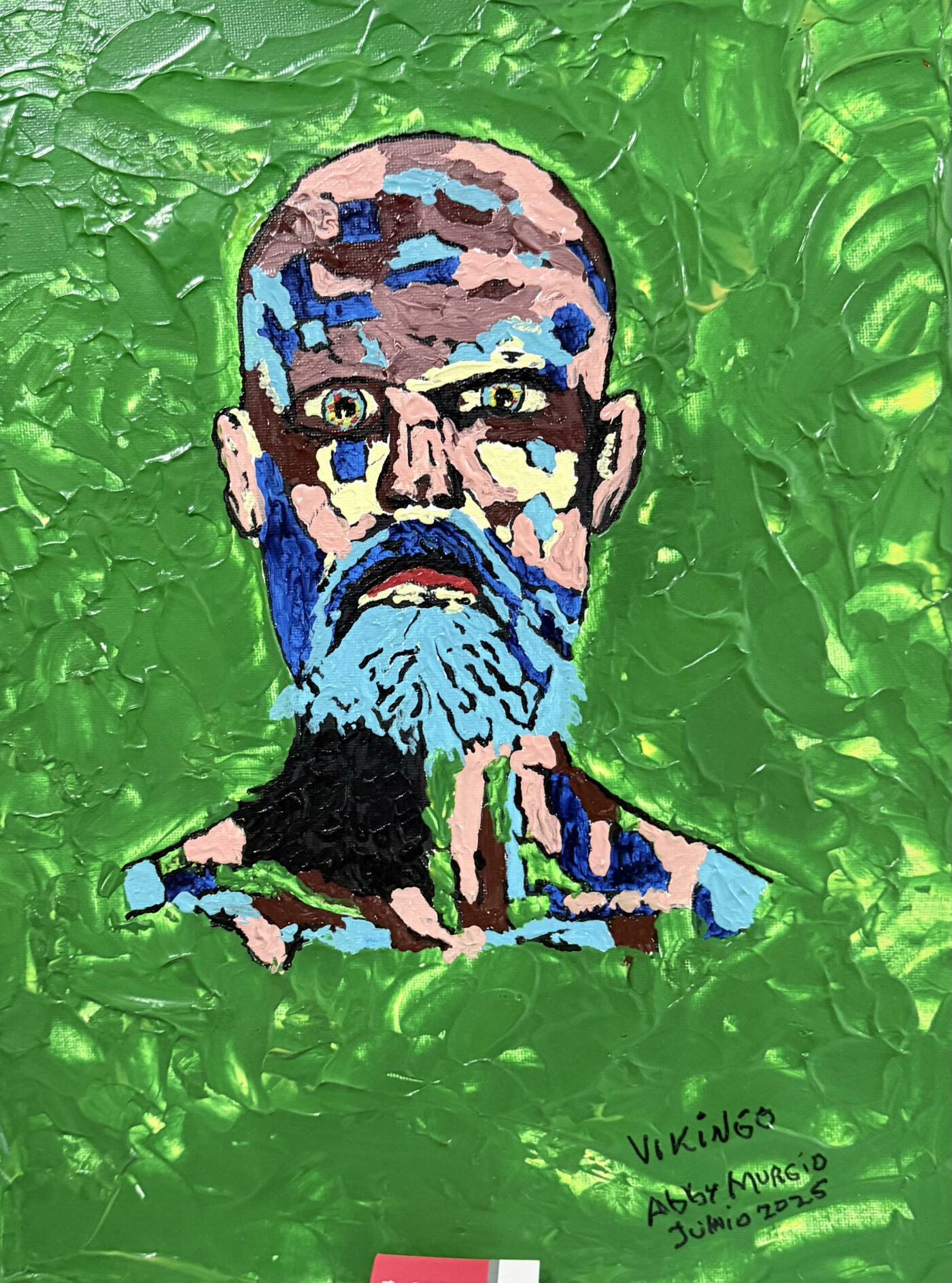VIKINGO, Acrílico sobre lienzo, 40 × 40 cm
