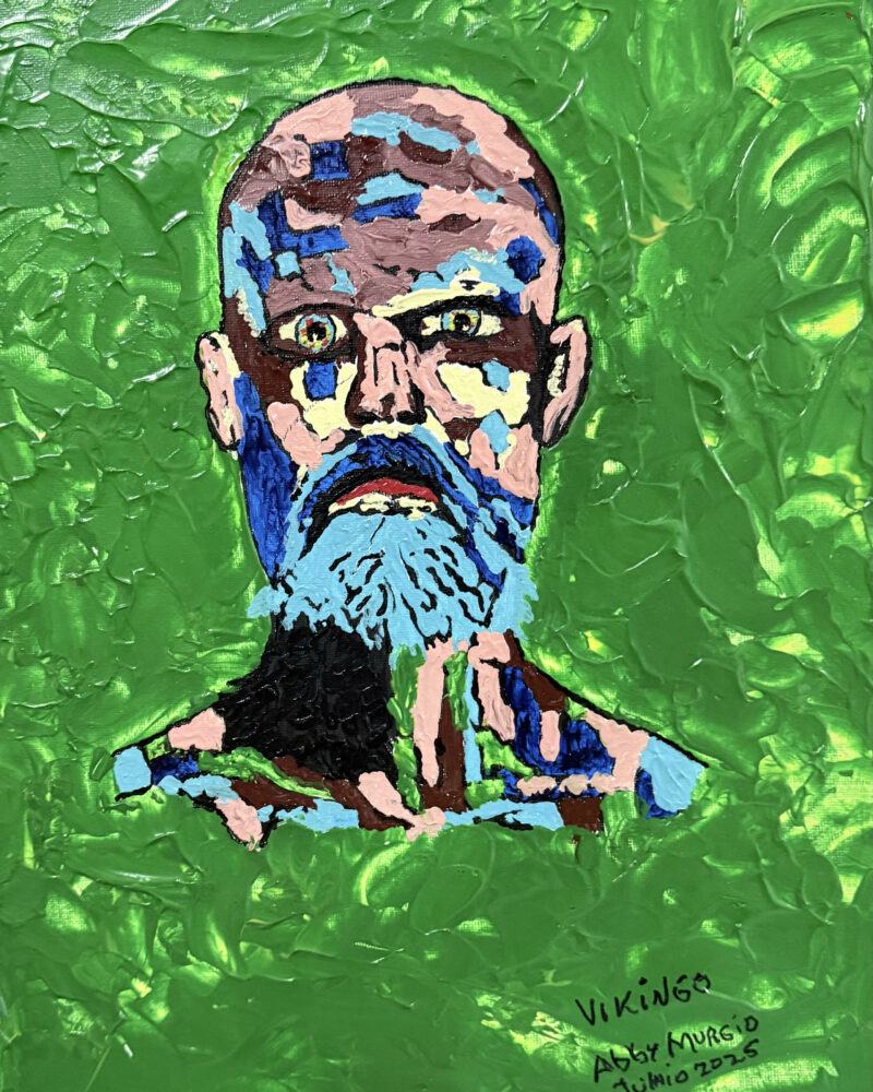 VIKINGO, Acrílico sobre lienzo, 40 × 40 cm
