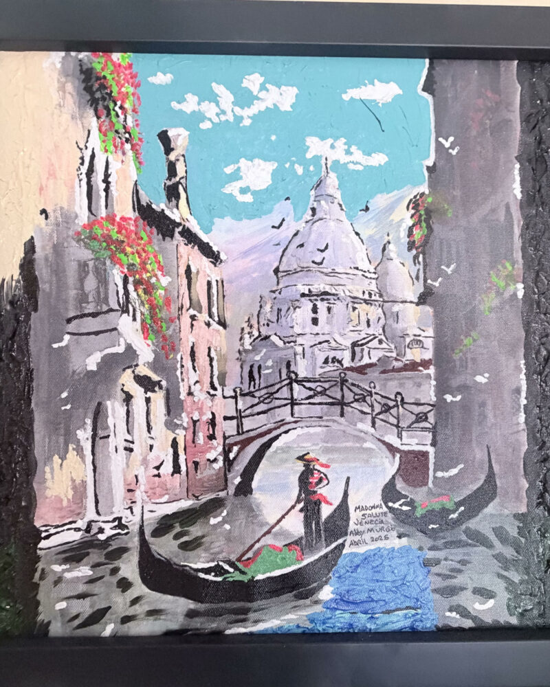 MADONNA DELLA SALUTE, VENEZIA (acrilico), Acrílico sobre lienzo, 45 × 45 cm