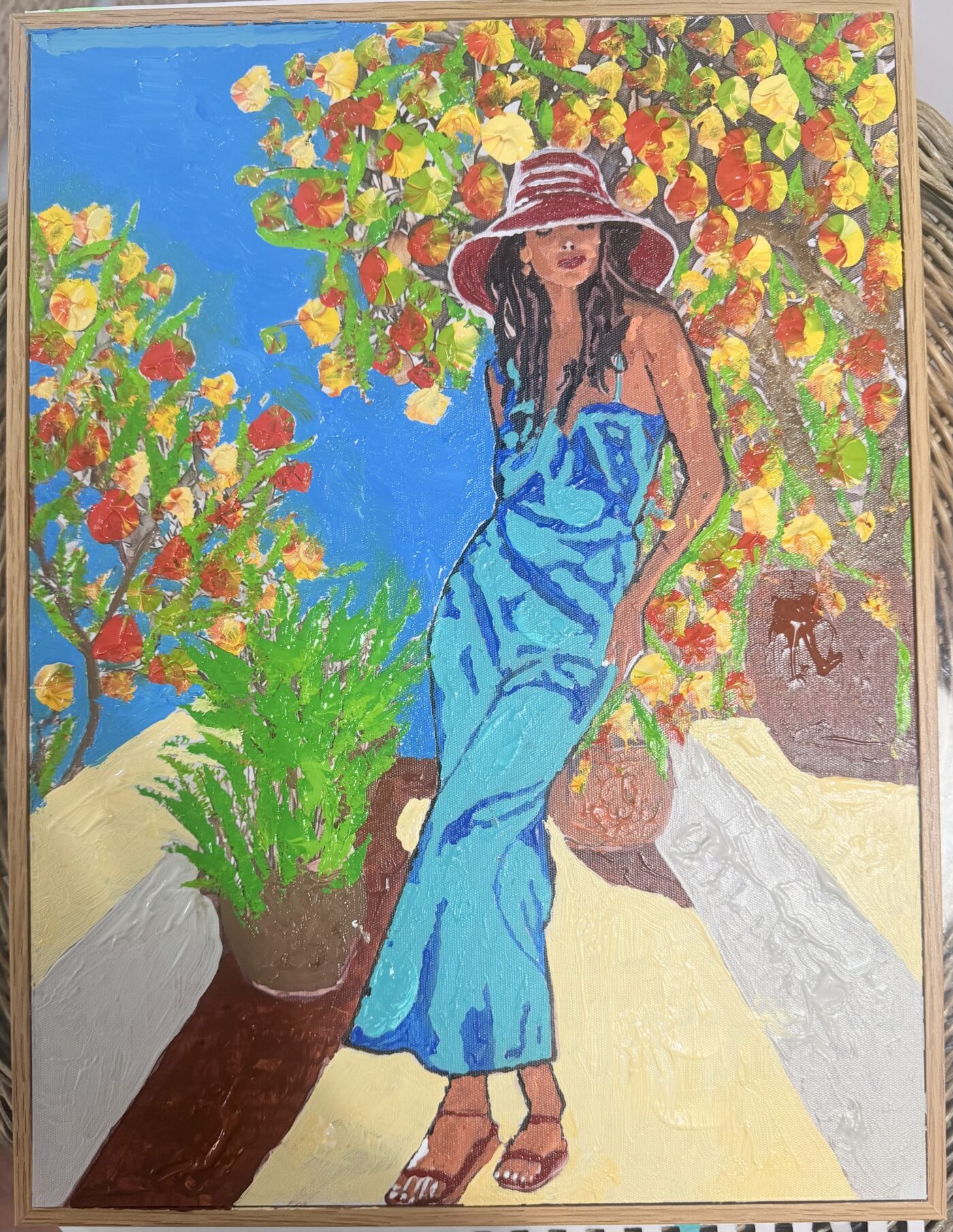 DONDE FLORECE LA LUZ, Acrílico sobre lienzo, 27 × 34 cm