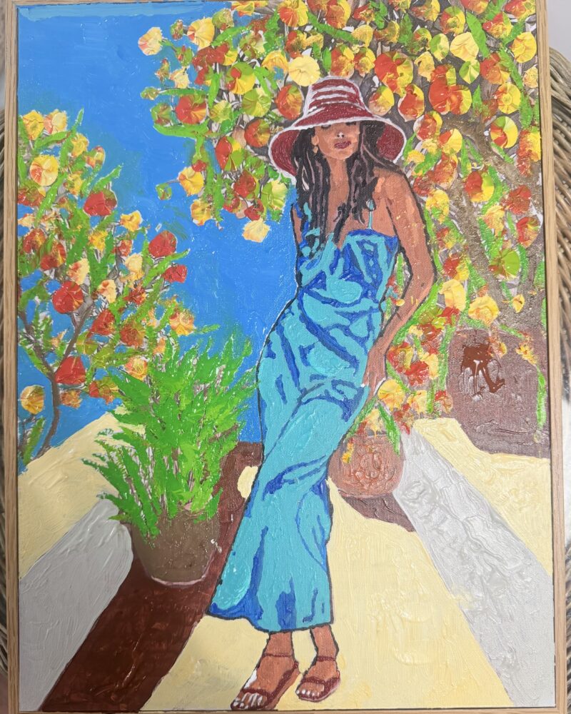 DONDE FLORECE LA LUZ, Acrílico sobre lienzo, 27 × 34 cm