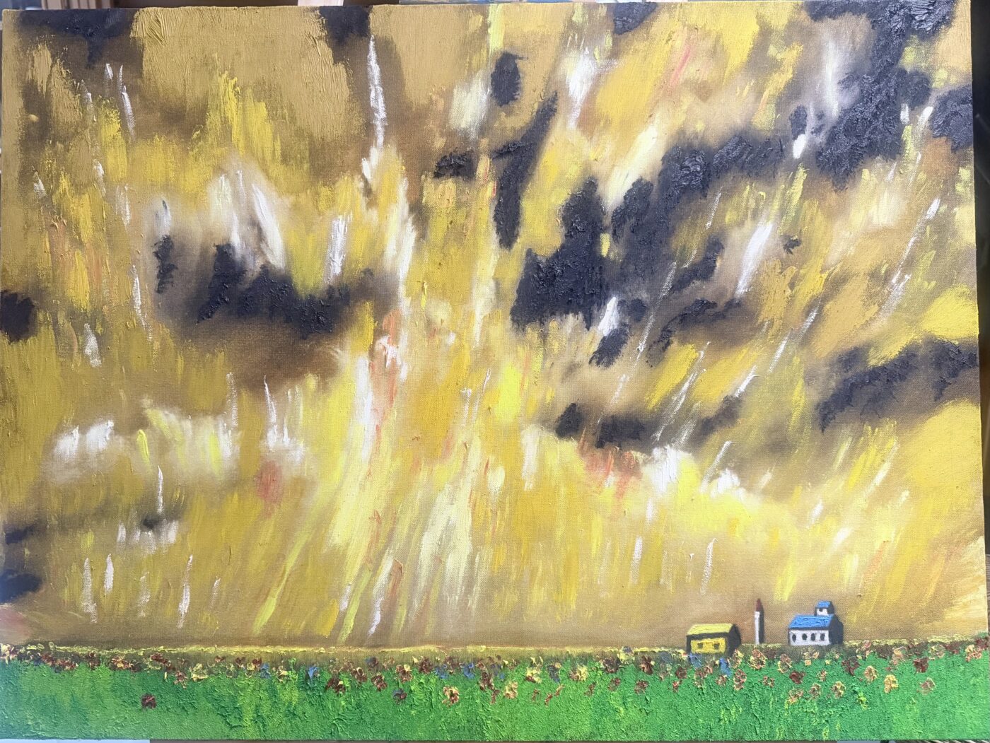 LA INMENSIDAD SOBRE LO SENSILLO, Óleo sobre lienzo, 79 × 60 cm