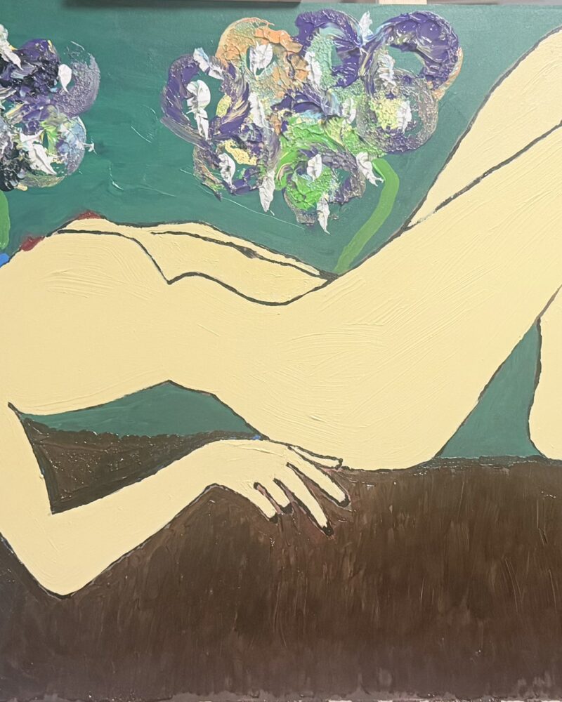 DONDE FLORECE LA CALMA, Leño y Acrílico, 100 × 50 cm