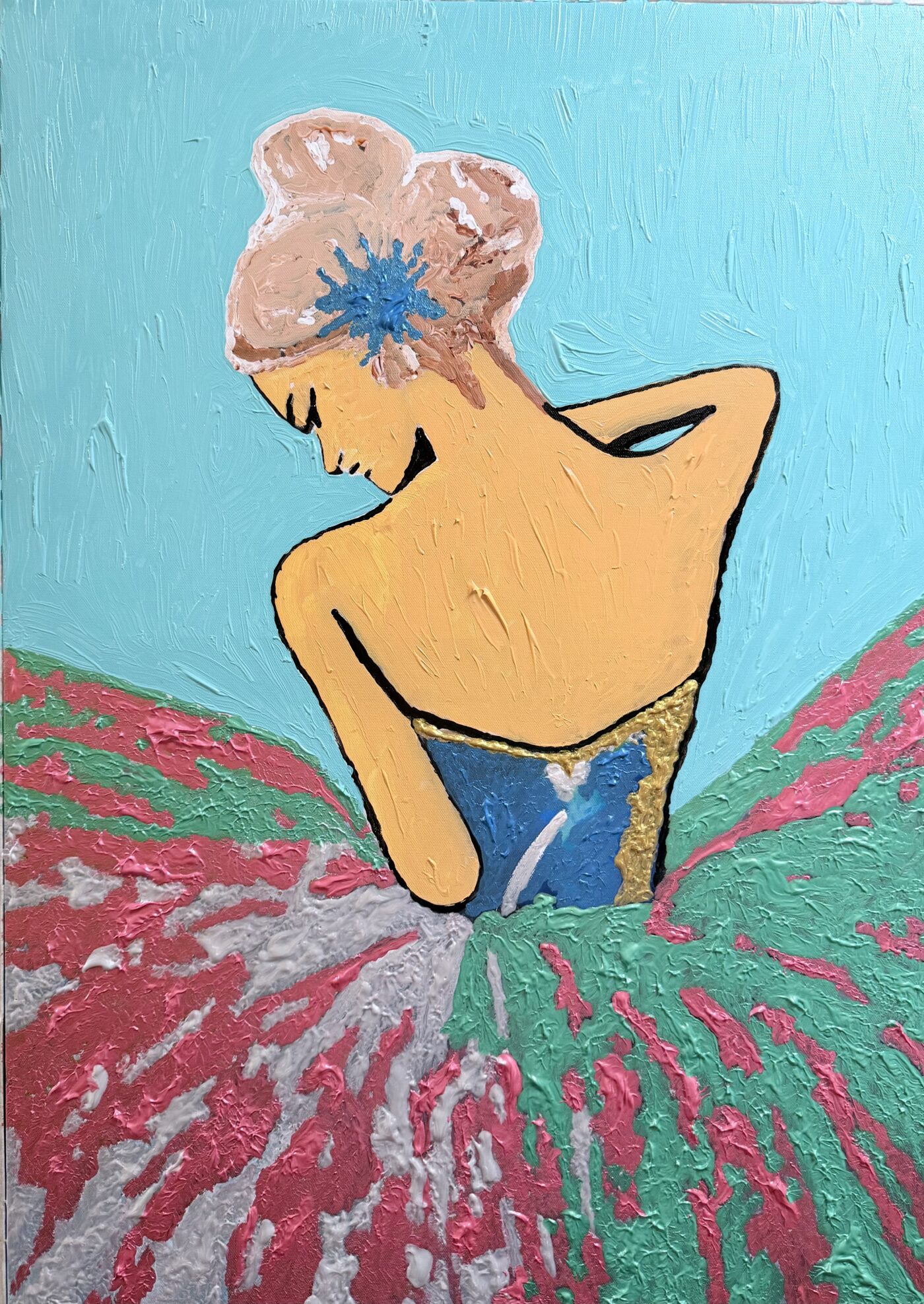 DONDE FLORECE LA DANZA, Acrílico sobre lienzo, 50 × 70 cm