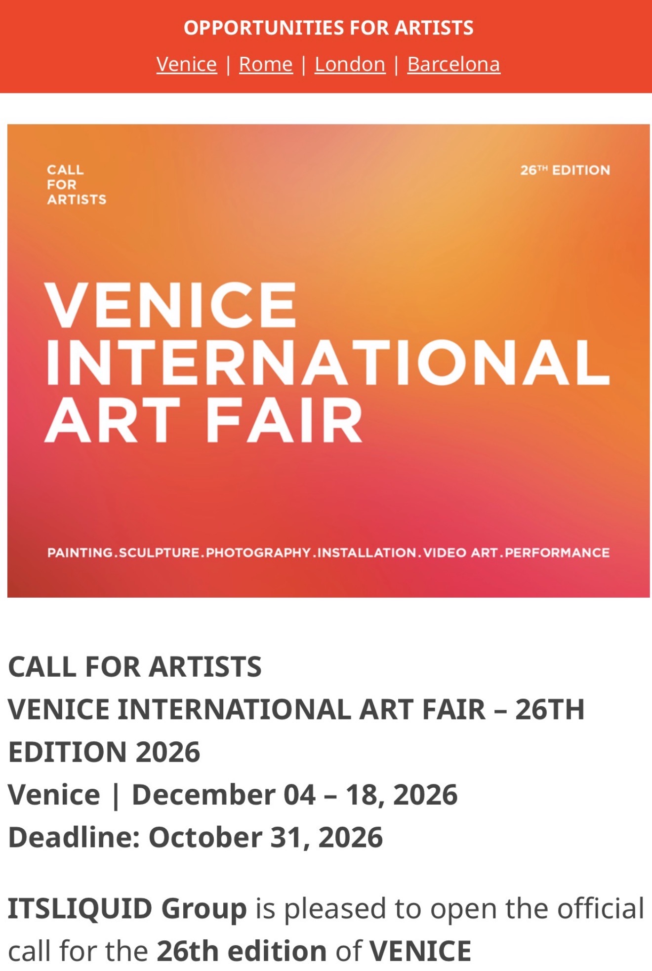 Venice International Expo arte