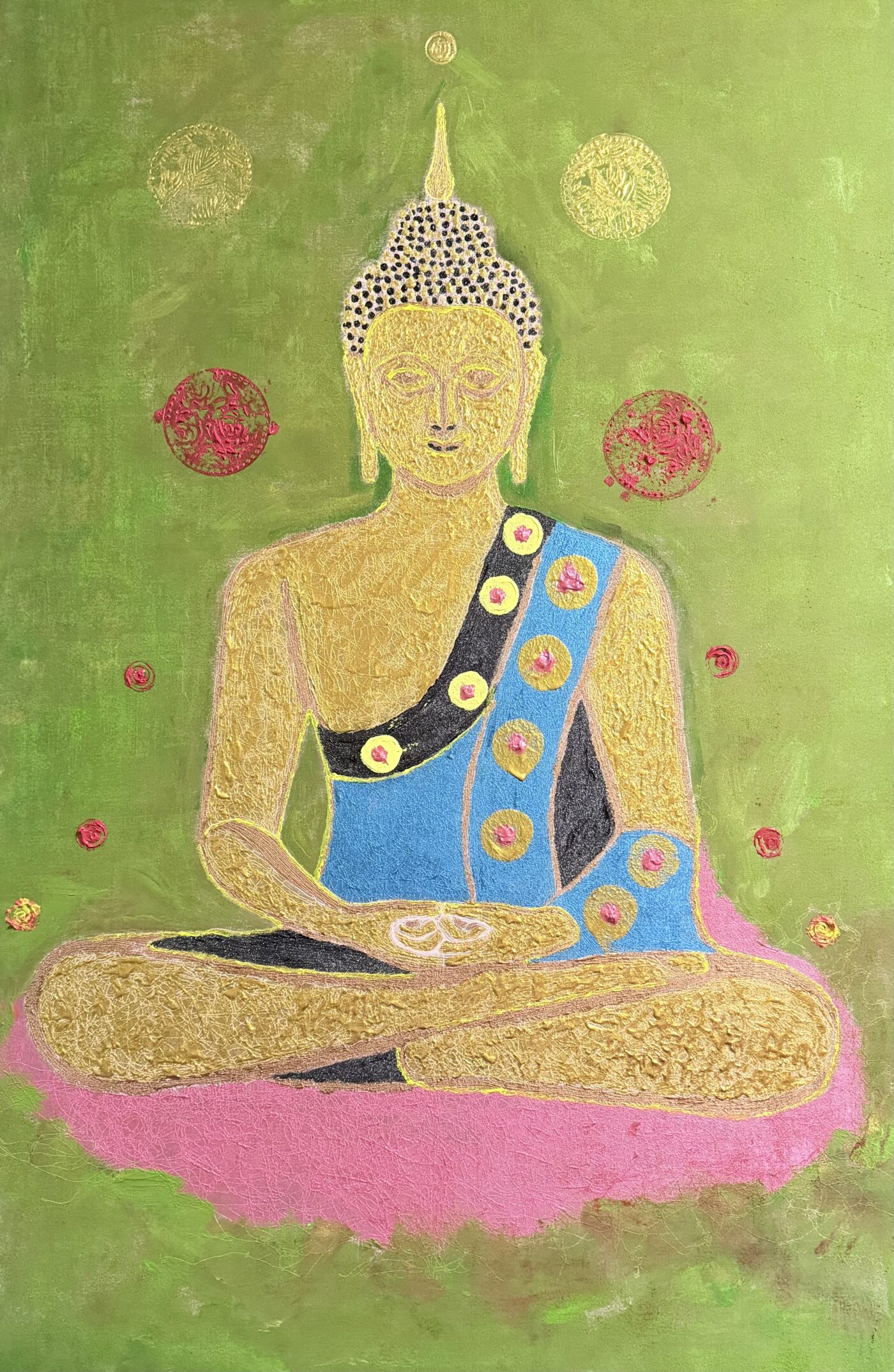 La luz que habita el silencio, Técnica mixta, 77 × 117 cm